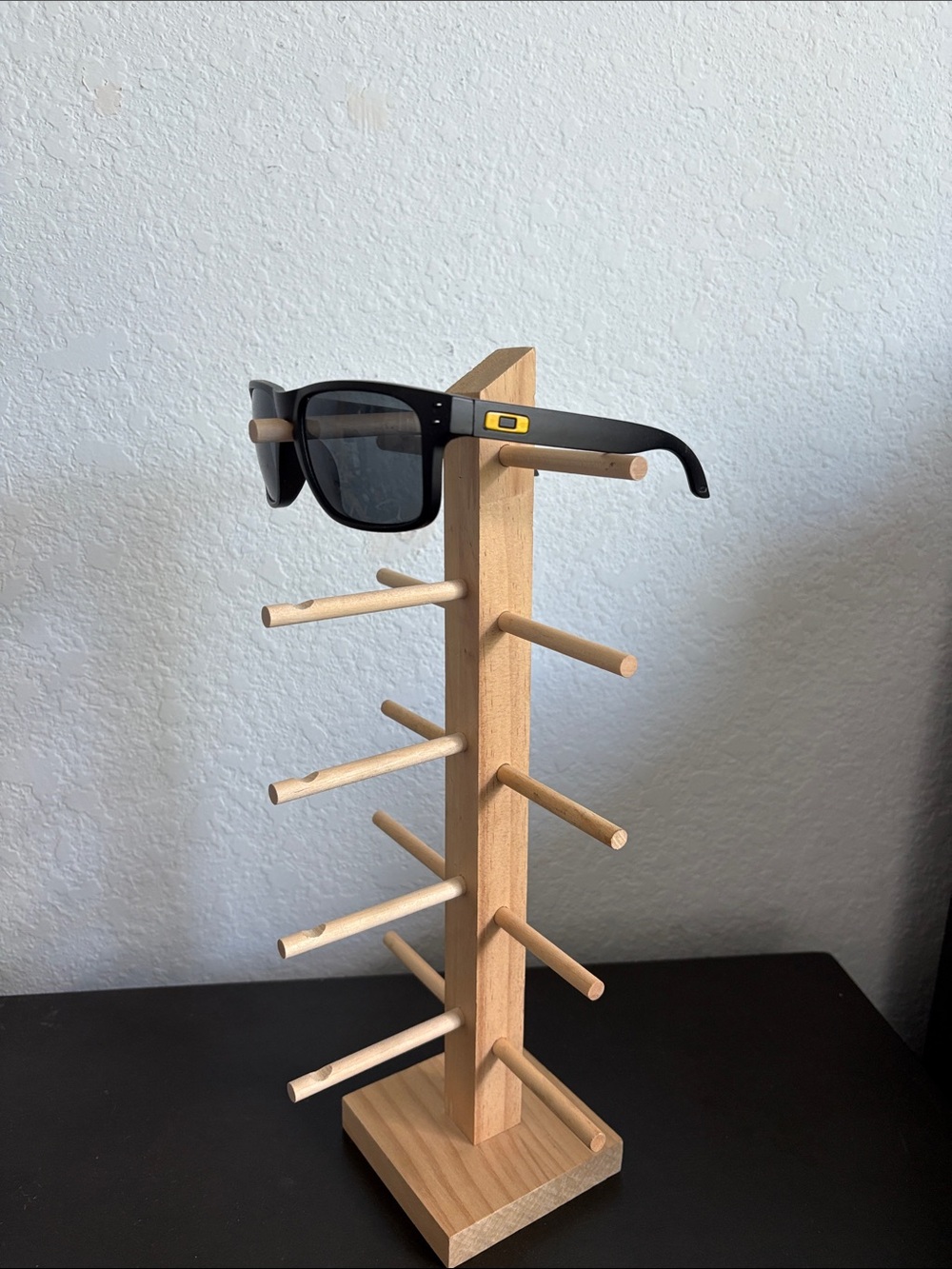 Oakley Black Sunglasses with Yellow Logo Accent